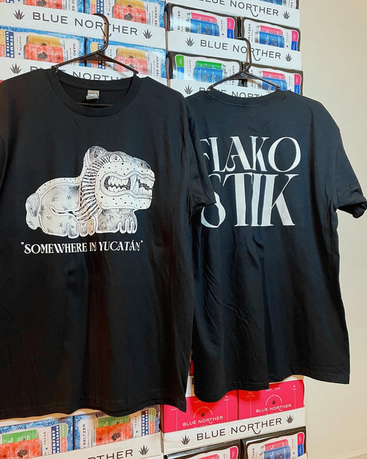 Black 'SOMEWHERE IN YUCATAN' FLAKO STIK Tee