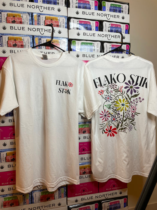 White 'THE DANCING ROOM' EP FLAKO STIK Tee